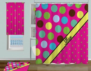 Perdea de baie culori neon