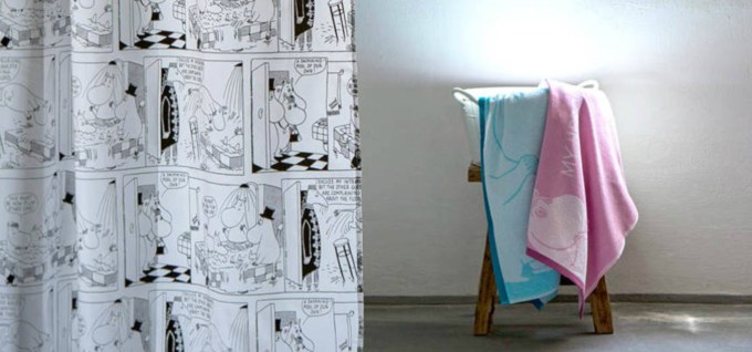 Perdea și prosoape baie colectia Moomin COMIC