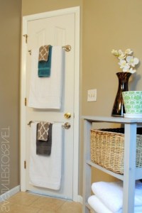 Suport prosoape baie montaj pe usa