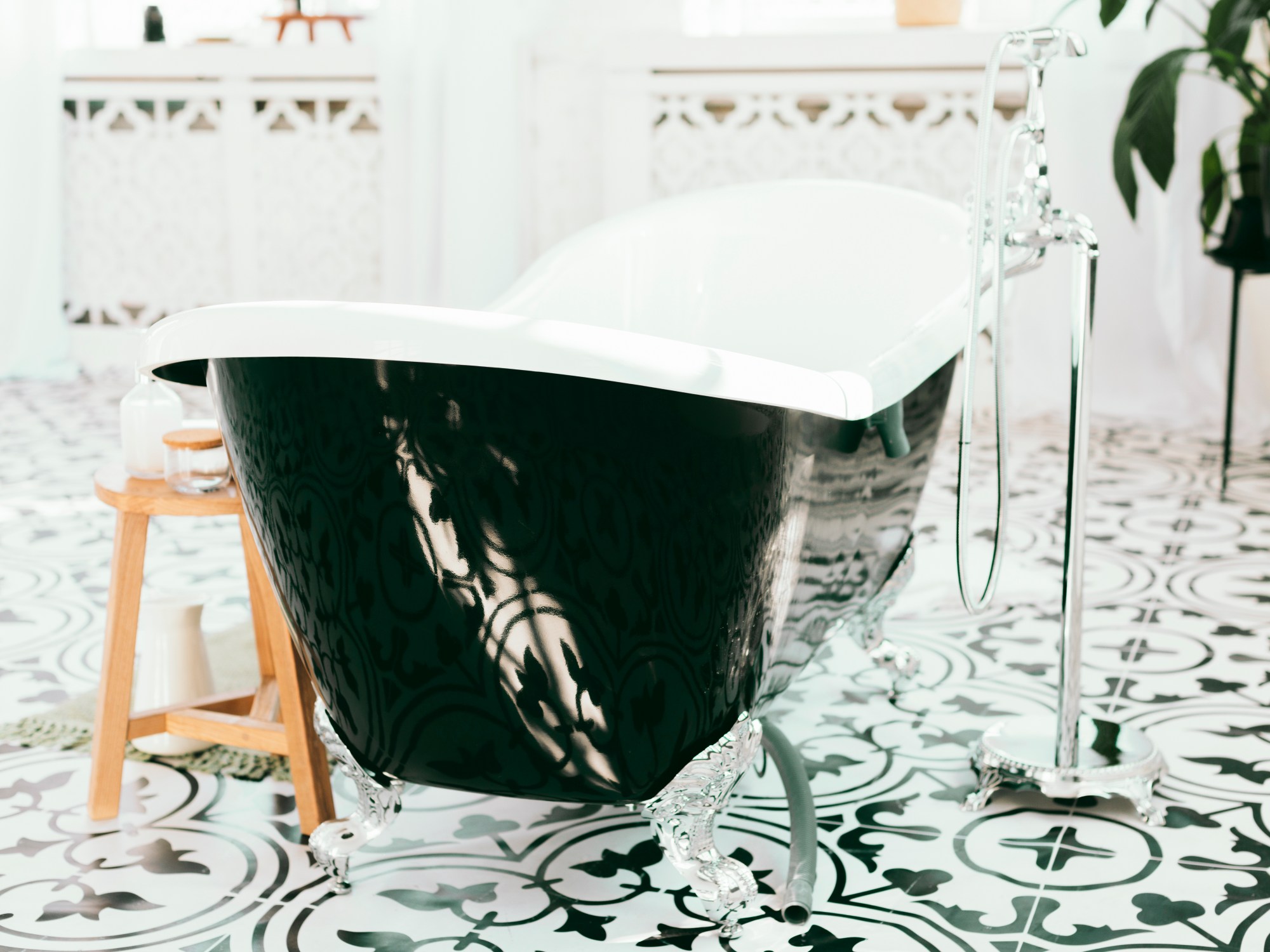 cadă de baie freestanding neagra spatio sola